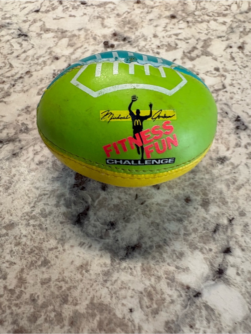 McDonald's Fitness Fun Challenge Green and Yellow Mini Football
